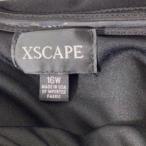 XSCAPE EVENINGS
"BRIANNA" OFF THE SHOULDER JERSEY KNIT CAVIAR BEADED GOWN - Picture 9 of 10